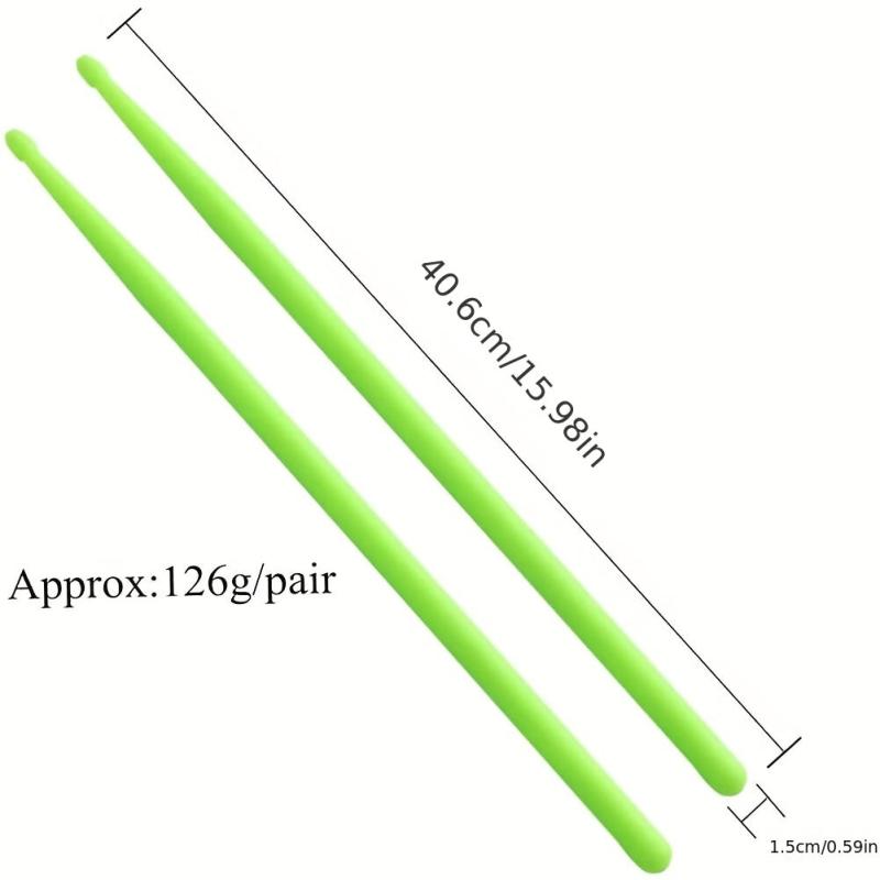 Luminous Light Up Drumsticks 5A Green for Stage Drummers