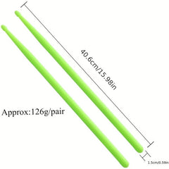 Luminous Light Up Drumsticks 5A Green for Stage Drummers