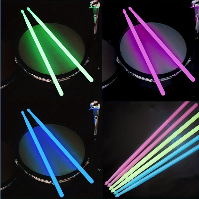 Luminous Light Up Drumsticks 5A Green for Stage Drummers