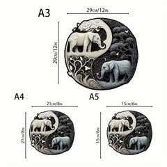 Elephant Yin Yang Wooden Puzzle Adult Toy Birthday Gift