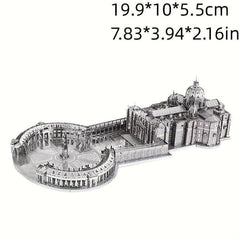Metal Assembled Toy Castle Model 3D St Peter's Church Hand Model