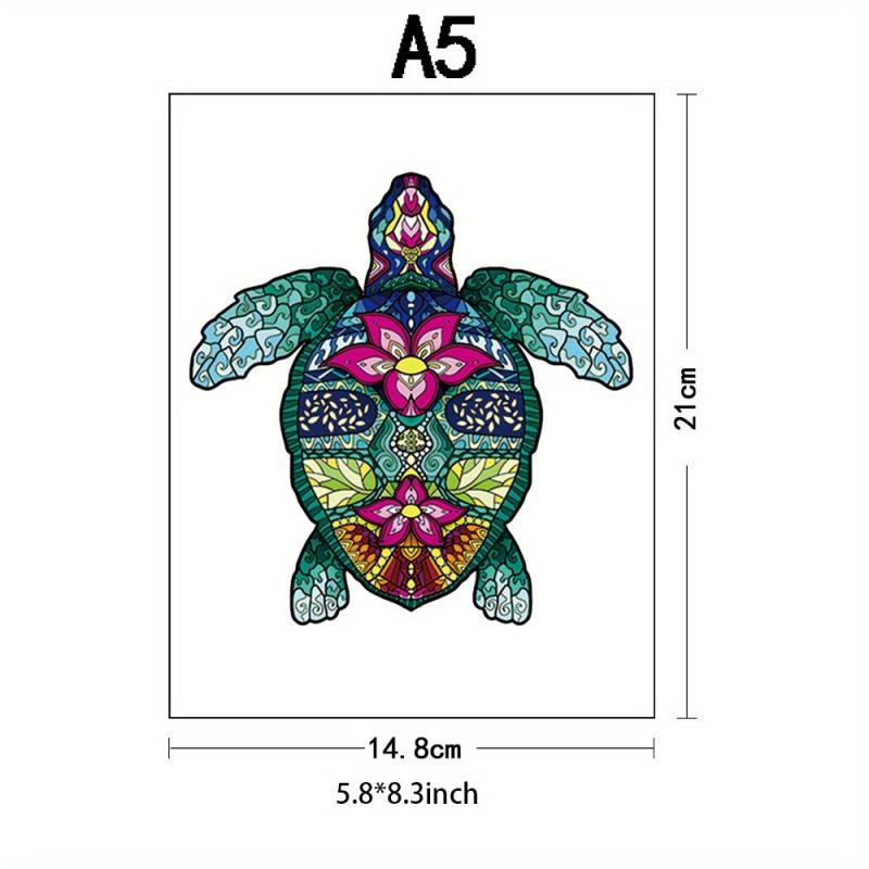 Sea Turtle Wooden Puzzle Unique Irregular Animal Shape Creative Gift