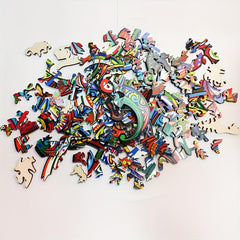 Colorful Birds Wooden Puzzle Decorative Painting Jigsaw