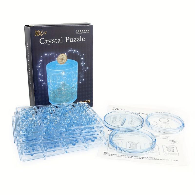 3D Stereo Crystal Puzzle Pen Holder Piggy Bank