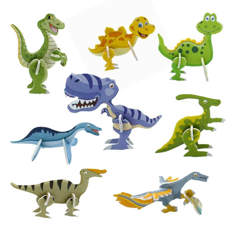 Cartoon Dinosaur Puzzles Family Play Educational Toys