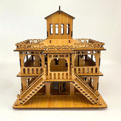 3D Wooden Puzzle Building Model Kit Wood Creative Building Puzzles Assembly