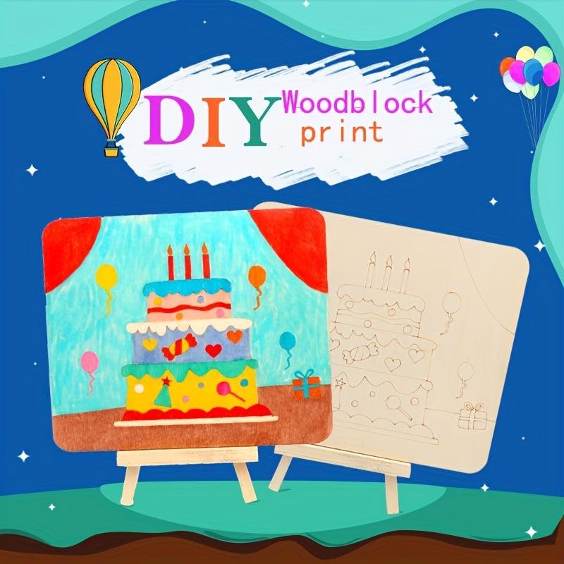 Wooden Board Painting Kit with Stand