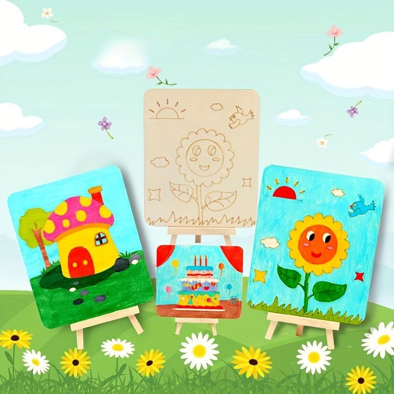 Wooden Board Painting Kit with Stand