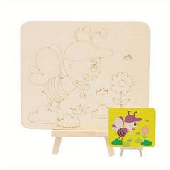Wooden Board Painting Kit with Stand