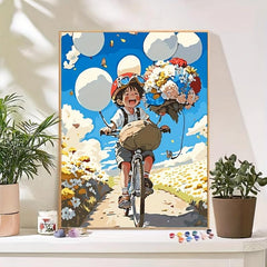 DIY Digital Painting Cartoon Hand Painting Bedroom Decoration