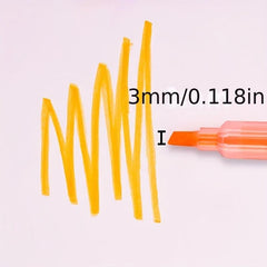 6 Dual Ended Marker Highlighters - Essential for Internet Stars & Students