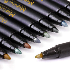 12 Color Metal Marker Pen Water-based Paint Touch-up Paint DIY Album Marker
