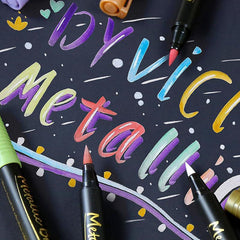 12 Color Metal Marker Pen Water-based Paint Touch-up Paint DIY Album Marker