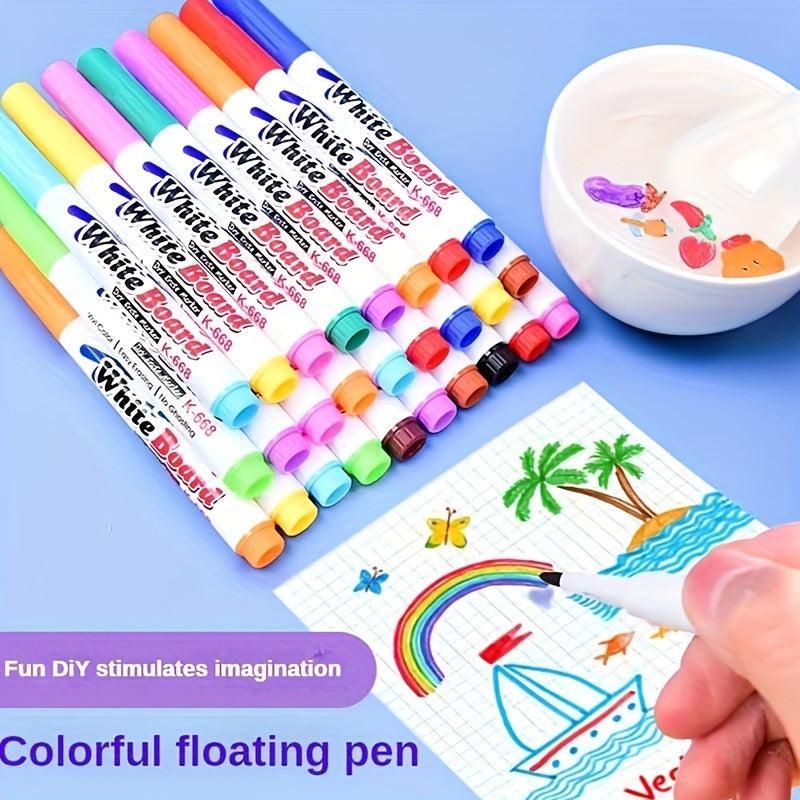 Set of 12 Water Painting Float Pens with Spoon Set