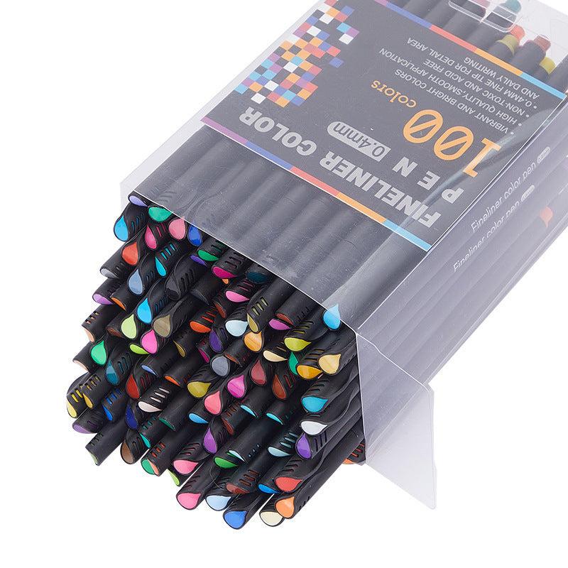 Watercolor Hook Line Pen Painting Set - 100 Colors Gel Pen Needle Pen Stroke Pen