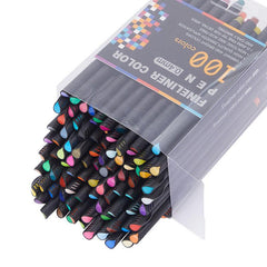 Watercolor Hook Line Pen Painting Set - 100 Colors Gel Pen Needle Pen Stroke Pen