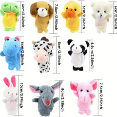 10pcs Random Finger Puppets Mini Plush Toys Educational Kids Finger Toy