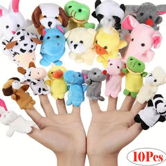 10pcs Random Finger Puppets Mini Plush Toys Educational Kids Finger Toy