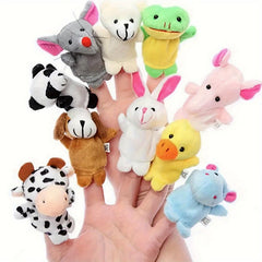 10pcs Random Finger Puppets Mini Plush Toys Educational Kids Finger Toy