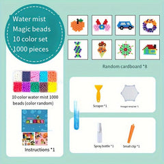 1000pcs Water Mist Magic Beads Set for Creative Crafts