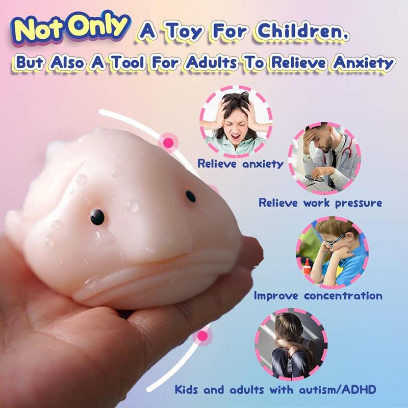 Colorful Clown Fish Monster Pinch Music Toy