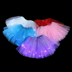 LED Light Princess Skirt Wedding Party Dancing Miniskirt
