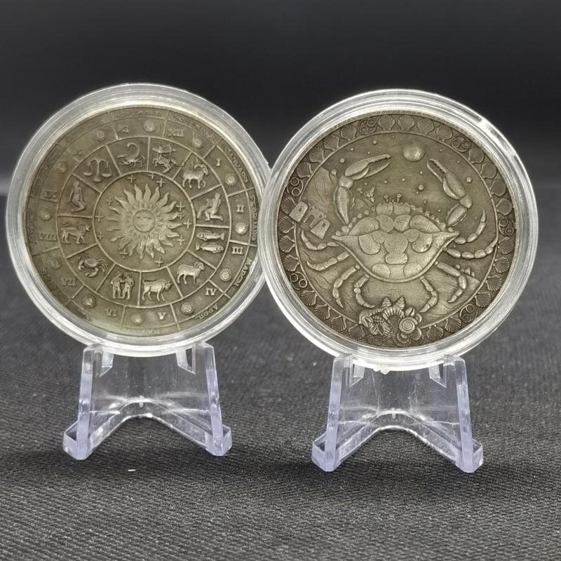 1pc Zodiac Cancer Collection Coin with Coin Capsule
