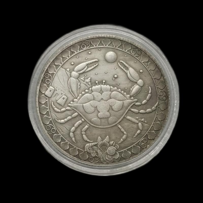 1pc Zodiac Cancer Collection Coin with Coin Capsule