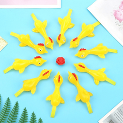12 Pcs Catapult Turkey Tricky Fun Toy Catapult Chicken TPR Soft Material