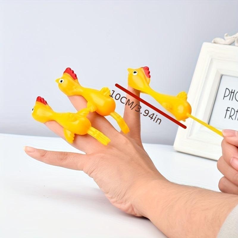 12 Pcs Catapult Turkey Tricky Fun Toy Catapult Chicken TPR Soft Material