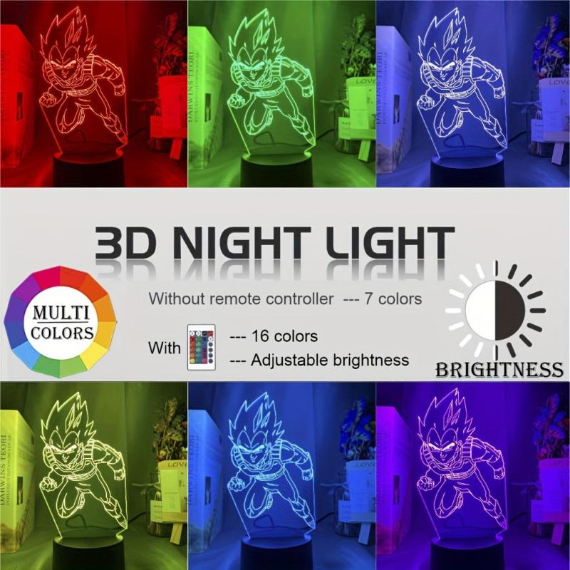 3D LED Lamp Anime Figure Night Light Children Gift