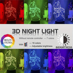 3D LED Lamp Anime Figure Night Light Children Gift