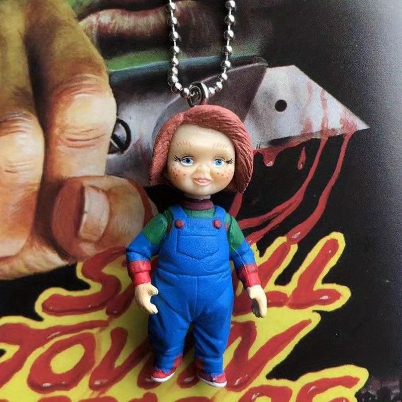 6pcs Horror Doll Key Chain Pendant Hand Toy Set