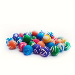 20pcs Rubber Bouncing Ball Fun Toy Jumping Fan Neon Rotating Sports Game