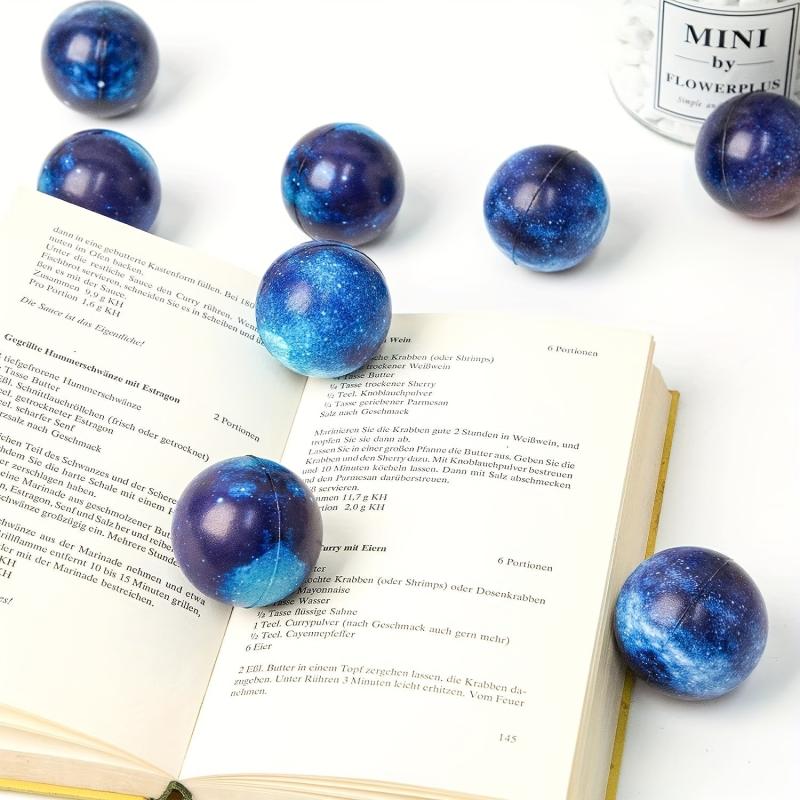 2PCS Space Theme Stress Balls 6.35cm Foam Squeeze Children Finger Exercise