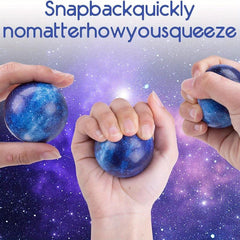 2PCS Space Theme Stress Balls 6.35cm Foam Squeeze Children Finger Exercise