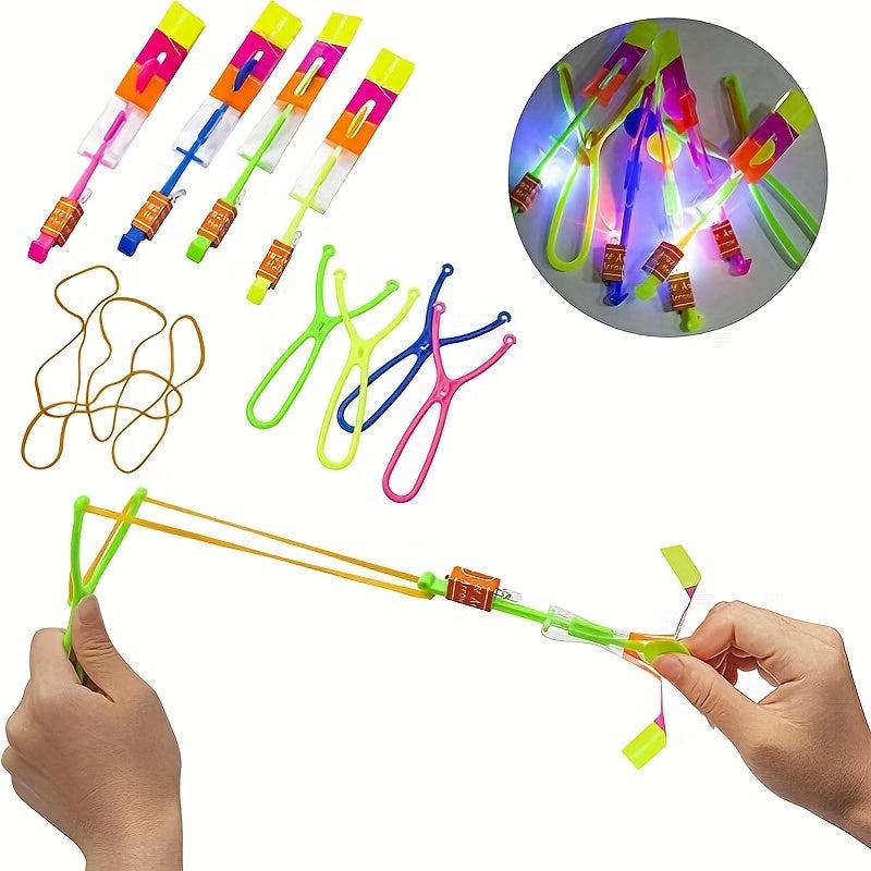 12pcs Luminous Slingshot Dragonfly Night Toys Glow In Dark Party Favors