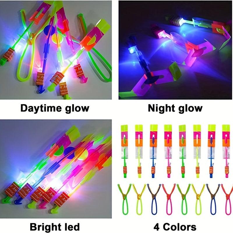 12pcs Luminous Slingshot Dragonfly Night Toys Glow In Dark Party Favors