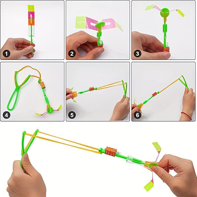 12pcs Luminous Slingshot Dragonfly Night Toys Glow In Dark Party Favors