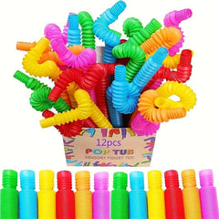 2pcs Pop Tubes Fidget Tubes Party Favors Sensory Toys for Stress Relief