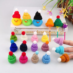 Mini Christmas Hat Lollipop Knitted Hat Fork Thumb Beanie Hat