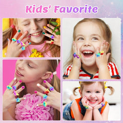 5pcs Silicone Finger Ring Bubble Decompression Ball Toy Gift
