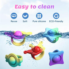 5pcs Silicone Finger Ring Bubble Decompression Ball Toy Gift