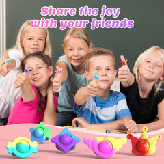 5pcs Silicone Finger Ring Bubble Decompression Ball Toy Gift