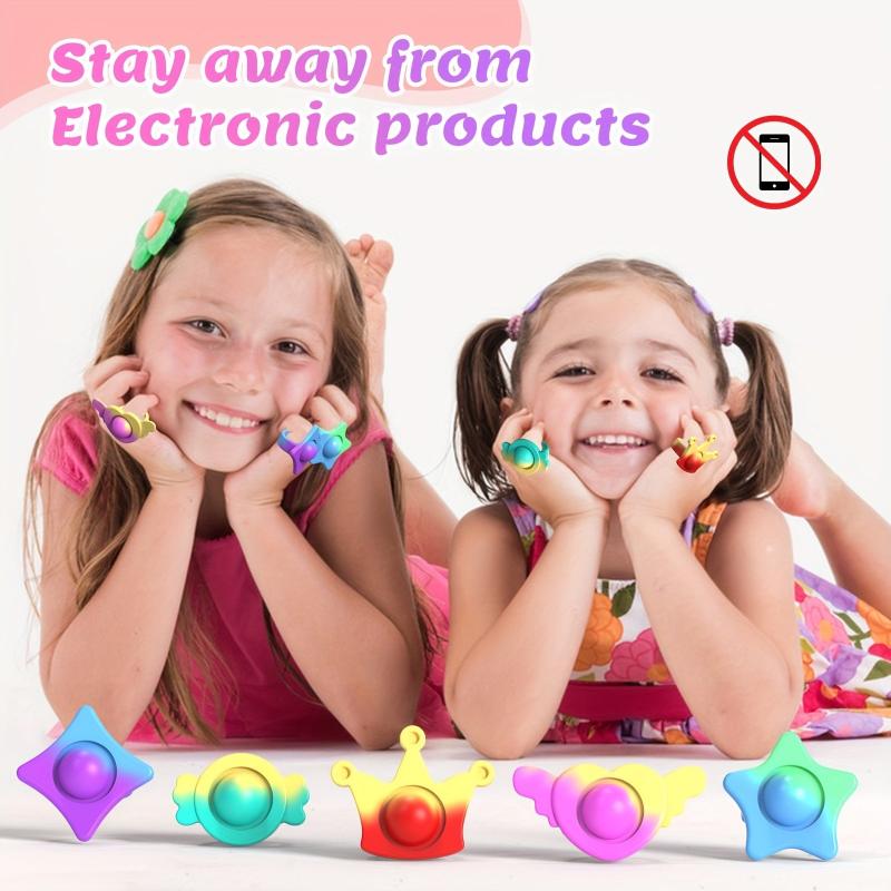5pcs Silicone Finger Ring Bubble Decompression Ball Toy Gift
