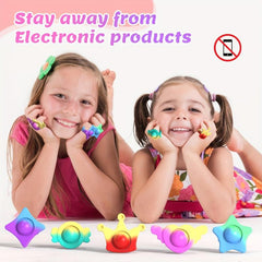 5pcs Silicone Finger Ring Bubble Decompression Ball Toy Gift