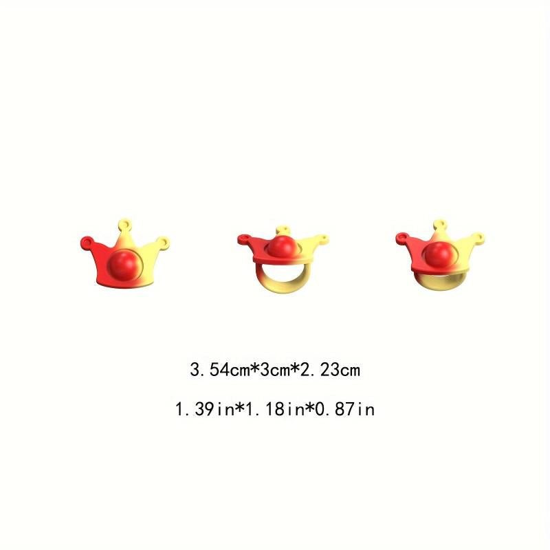 5pcs Silicone Finger Ring Bubble Decompression Ball Toy Gift