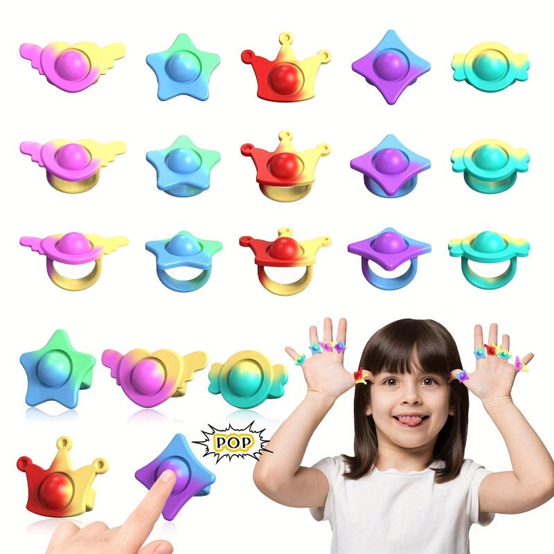 5pcs Silicone Finger Ring Bubble Decompression Ball Toy Gift