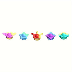 5pcs Silicone Finger Ring Bubble Decompression Ball Toy Gift