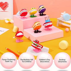 7pcs Chattering Teeth Funny Walking Toy, Halloween Party Favors